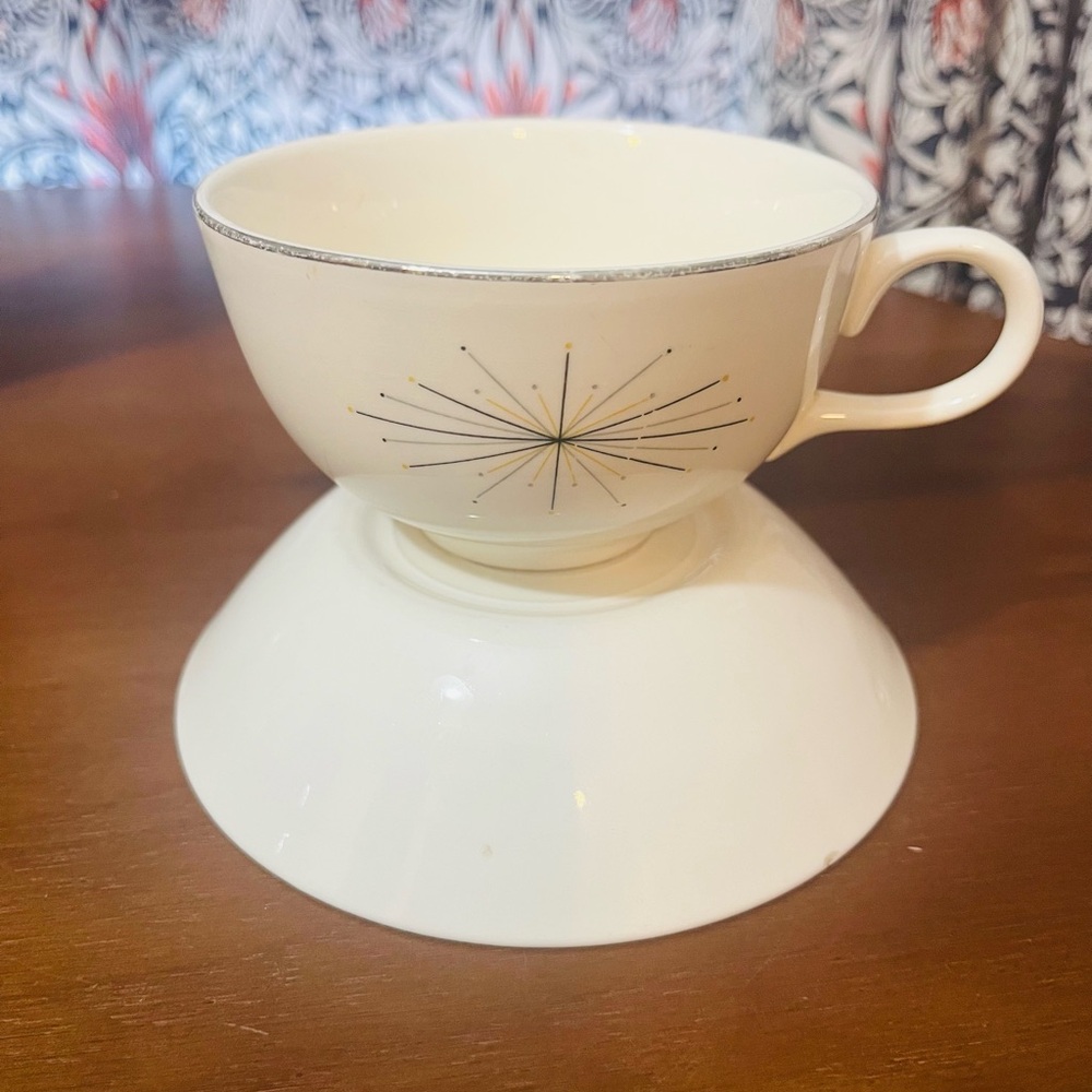 Vintage Modern Star Homer Laughlin coffee Teacup and bowl replacements